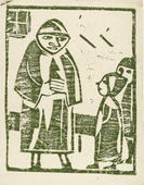 Christian Rohlfs. Monk and Children (M&ouml;nch und Kinder). (1921)