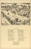 Oskar Nerlinger. On the Tempelhof Field (Auf dem Tempelhofer Feld) (headpiece, p. 192) from the periodical Kriegszeit. K&uuml;nstlerflugbl&auml;tter, vol. 1, no. 48 (18 July 1915). 1915