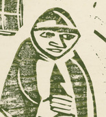 Christian Rohlfs. Monk and Children (M&ouml;nch und Kinder). (1921)