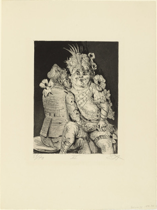 Otto Dix. Visit to Madame Germaine's in M&eacute;ricourt (Besuch bei Madame Germaine in M&eacute;ricourt) from The War (Der Krieg). (1924)