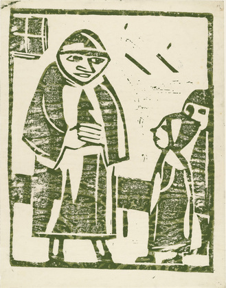 Christian Rohlfs. Monk and Children (M&ouml;nch und Kinder). (1921)