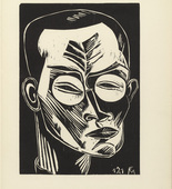 Conrad Felixm&uuml;ller. Self-Portrait (Selbstbildnis) (plate 24) from the illustrated book Deutsche Graphiker der Gegenwart (German Printmakers of Our Time). 1920 (print executed 1919)