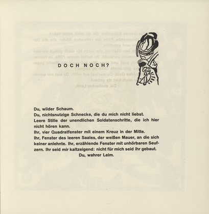 Vasily Kandinsky. Vignette next to "Still"? (Vignette bei "Doch noch?") (headpiece, folio 27) from Kl&auml;nge (Sounds). (1913)