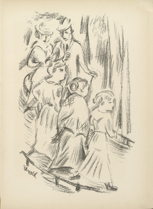 Max Unold. The Street (Die Stra&szlig;e) (plate 25) from the illustrated book Deutsche Graphiker der Gegenwart (German Printmakers of Our Time). 1920