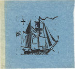 Lyonel Feininger. Sailing Ship with Pennant, Deep (Segelschiff mit F&auml;hnchen, Deep). (1933)