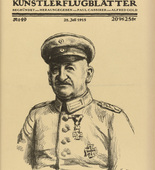 Valer von Ferenczy. Army Commander in the East. Excellency von Linsingen (Heerf&uuml;hrer im Osten. Exzellenz von Linsingen) (in-text plate, p. 195) from the periodical Kriegszeit. K&uuml;nstlerflugbl&auml;tter, vol. 1, no. 49 (28 July 1915). 1915