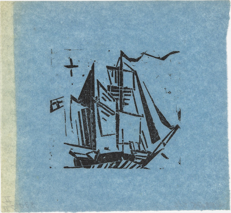 Lyonel Feininger. Sailing Ship with Pennant, Deep (Segelschiff mit F&auml;hnchen, Deep). (1933)