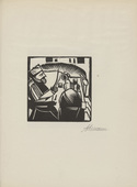 Josef Achmann. The Citizen (Der B&uuml;rger) (plate, number 3) from the periodical Der schwarze Turm, vol. 1, no. 7 (Feb 1920). 1920