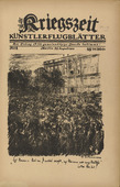 Max Liebermann. I No Longer Know of Factions... (Ich kenne keine Partei mehr...) (in-text plate, p. 1) from the periodical Kriegszeit. K&uuml;nstlerflugbl&auml;tter, vol. 1, no. 1 (31 Aug 1914). 1914
