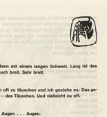 Vasily Kandinsky. Vignette next to "Sounds" (Vignette bei "Kl&auml;nge") (headpiece, folio 29) from Kl&auml;nge (Sounds). (1913)