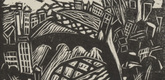 Josef Achmann. Bridges (Br&uuml;cken) (plate, number 5) from the periodical Der schwarze Turm, vol. 1, no. 7 (Feb 1920). 1920
