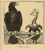 Carl Olof Petersen. The Fable of Grey Bird (Das M&auml;rchen vom Vogel Grey) (in-text plate, p. 198) from the periodical Kriegszeit. K&uuml;nstlerflugbl&auml;tter, vol. 1, no. 49 (28 July 1915). 1915