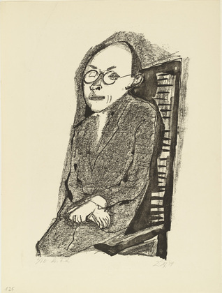 Otto Dix. Portrait of Dr. L&ouml;ffler, Seated I (Upright) (Bildnis Dr. L&ouml;ffler, sitzend I [aufrecht]). 1949