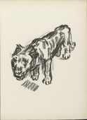 Ren&eacute; Beeh. Lion (L&ouml;we) (plate 28) from the illustrated book Deutsche Graphiker der Gegenwart (German Printmakers of Our Time). 1920