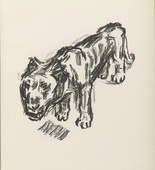 Ren&eacute; Beeh. Lion (L&ouml;we) (plate 28) from the illustrated book Deutsche Graphiker der Gegenwart (German Printmakers of Our Time). 1920