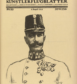 Valer von Ferenczy. Army Commander in the East-General Boehm-Ermolli (General d. K. v. Boehm-Ermolli) (in-text plate, p. 199) from the periodical Kriegszeit. K&uuml;nstlerflugbl&auml;tter, vol. 1, no. 50 (5 Aug 1915). 1915