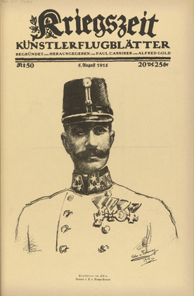 Valer von Ferenczy. Army Commander in the East-General Boehm-Ermolli (General d. K. v. Boehm-Ermolli) (in-text plate, p. 199) from the periodical Kriegszeit. K&uuml;nstlerflugbl&auml;tter, vol. 1, no. 50 (5 Aug 1915). 1915