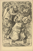 Ernst Barlach. Evacuation (Evakuierung) (plate, p. 200) from the periodical Kriegszeit. K&uuml;nstlerflugbl&auml;tter, vol. 1, no. 50 (5 Aug 1915). 1915