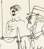 George Grosz. That'll Learn'em (Das wird ihm auf die Spr&uuml;nge helfen) from the portfolio Interregnum. (1935, published 1936)