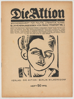 Conrad Felixm&uuml;ller, Arthur Segal. Die Aktion, vol. 7, no. 5/6. February 3, 1917