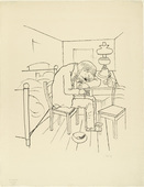George Grosz. Let Those Swim Who Can - The Heavy May Sink! (Schwimme, wer schwimmen kann, und wer zu plump ist, geh' unter!) from the portfolioThe Robbers (Die R&auml;uber). (1921, published 1922)