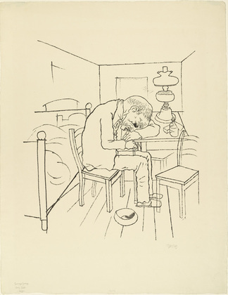 George Grosz. Let Those Swim Who Can - The Heavy May Sink! (Schwimme, wer schwimmen kann, und wer zu plump ist, geh' unter!) from the portfolioThe Robbers (Die R&auml;uber). (1921, published 1922)