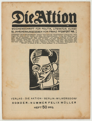 Conrad Felixm&uuml;ller. Die Aktion, vol. 7, no. 7/8. February 17, 1917