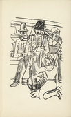 Max Beckmann. Illustration for Scene 1 (plate facing page 8) from Der Mensch is kein Haustier (Man Is Not a Domestic Animal). 1937
