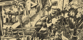Wilhelm Wagner. In the Neutral Country (Im neutralen Land) (plate, p. 204) from the periodical Kriegszeit. K&uuml;nstlerflugbl&auml;tter, vol. 1, no. 51 (17 Aug 1915). 1915