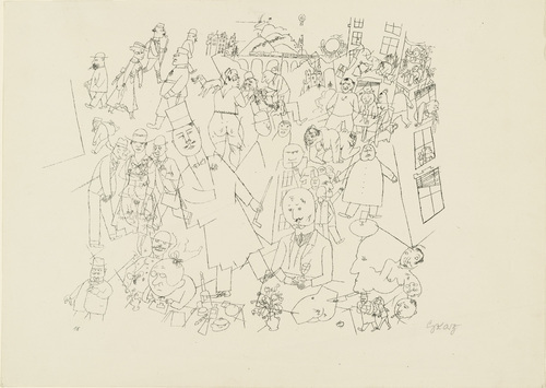 George Grosz. World of the Bourgeoisie (B&uuml;rgerliche Welt) from the book/portfolio Ecce Homo. (1918, published 1922-1923)