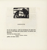 Vasily Kandinsky. Vignette next  to "Different" (Vignette bei "Anders") (headpiece, folio 34) from Kl&auml;nge (Sounds). (1913)