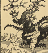 Carl Olof Petersen. England-Japan-China (plate, p. 205) from the periodical Kriegszeit. K&uuml;nstlerflugbl&auml;tter, vol. 1, no. 51 (17 Aug 1915). 1915
