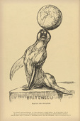 August Gaul. British Sea Lion (Britenleu) (in-text plate, p. 206) from the periodical Kriegszeit. K&uuml;nstlerflugbl&auml;tter, vol. 1, no. 51 (17 Aug 1915). 1915