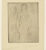 Wilhelm Lehmbruck. Female Nude with Male Heads (Weiblicher Akt mit M&auml;nnerk&ouml;pfen). (1912)