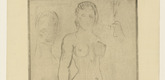 Wilhelm Lehmbruck. Female Nude with Male Heads (Weiblicher Akt mit M&auml;nnerk&ouml;pfen). (1912)