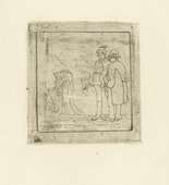 George Grosz. Two Men Watching a Couple (Zwei M&auml;nner in Betrachtung eines Paares). 1911