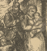 Otto Hettner. Local Reserve Troops (Der Landsturm) (plate, p. 68) from the periodical Kriegszeit. K&uuml;nstlerflugbl&auml;tter, vol. 1, no. 17 (16 Dec 1914). 1914