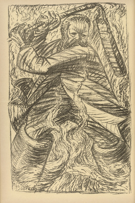 Ernst Barlach. The Thresher of Masuria (Der Drescher von Masuren) (plate, p. 212) from the periodical Kriegszeit. K&uuml;nstlerflugbl&auml;tter, vol. 1, no. 53 (15 Sept 1915). 1915
