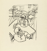 George Grosz. Two Men (Zwei M&auml;nner). (1915-1916), dated 1916