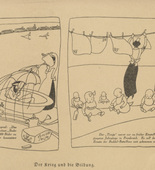 Otto Hundt. Newspaper Announcements (Zeitungsmeldungen) (plate, p. 70) from the periodical Kriegszeit. K&uuml;nstlerflugbl&auml;tter, vol. 1, no. 17 (16 Dec 1914). 1914
