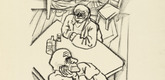 George Grosz. Two Men (Zwei M&auml;nner). (1915-1916), dated 1916
