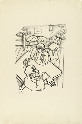 George Grosz. Two Men (Zwei M&auml;nner). (1915-1916), dated 1916
