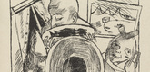Max Beckmann. Furnished Room (M&ouml;bliert) (plate 5) from Stadtnacht (City Night). 1921