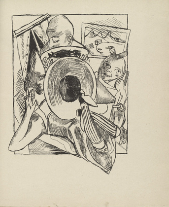 Max Beckmann. Furnished Room (M&ouml;bliert) (plate 5) from Stadtnacht (City Night). 1921
