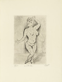 Otto Dix. Maud Arizona (Suleika, The Tattooed Wonder) [Maud Arizona (Suleika, das t&auml;towierte Wunder)] from the portfolio Circus (Zirkus). 1922