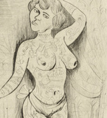 Otto Dix. Maud Arizona (Suleika, The Tattooed Wonder) [Maud Arizona (Suleika, das t&auml;towierte Wunder)] from the portfolio Circus (Zirkus). 1922