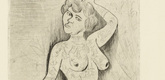 Otto Dix. Maud Arizona (Suleika, The Tattooed Wonder) [Maud Arizona (Suleika, das t&auml;towierte Wunder)] from the portfolio Circus (Zirkus). 1922