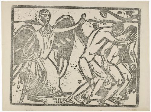Christian Rohlfs. Expulsion from Paradise (large version) [Austreibung aus dem Paradies (gro&szlig;)]. (c. 1917)
