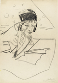 Erich Heckel. Head of a Girl (M&auml;dchenkopf). 1912