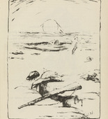 Wilhelm (Vil&eacute;m) Nowak. Untitled (Battlefield) (plate, [p. 23]) from the periodical  Zeit-Echo. Ein Kriegs-Tagebuch der K&uuml;nstler, vol. 1, no. 2 (Sept 1914). 1914